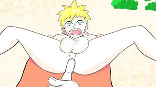 Twink Beach Threesome Destroyed by Big Cocks Muscle Fucking