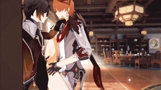 Tartaglia and Zhongli Genshin Impact raw gay hentai