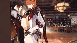 Tartaglia and Zhongli Genshin Impact raw gay hentai