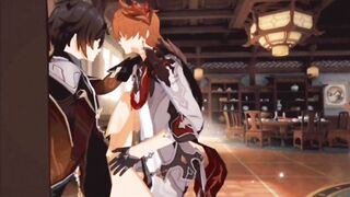 Tartaglia and Zhongli Genshin Impact raw gay hentai