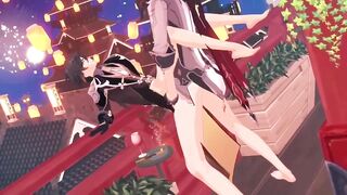 Tartaglia and Zhongli raw public fucking exposed Genshin Impact yaoi hentai