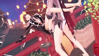 Tartaglia and Zhongli raw public fucking exposed Genshin Impact yaoi hentai