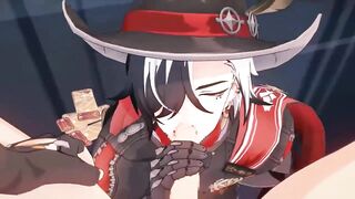 Boothill Blowjob in Honkai Star Rail gay anime
