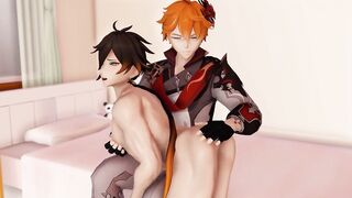 Zhongli’s Bouncy Butt Gets Slapped Raw in Genshin Gay Hentai