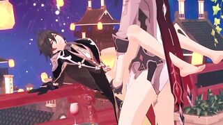 Tartaglia and Zhongli rough public sex yaoi bareback hentai