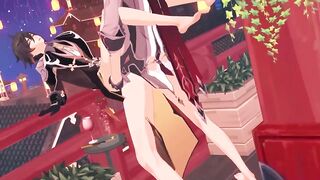 Tartaglia and Zhongli rough public sex yaoi bareback hentai