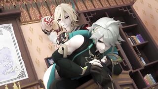 Kaveh smacks Alhaitham raw gay Genshin Impact yaoi hentai
