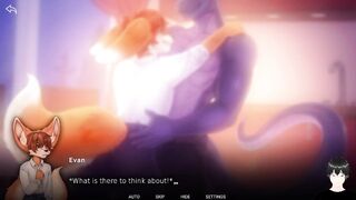 Daddy snake rips twink bareback in gay anime gameplay