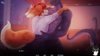 Daddy snake rips twink bareback in gay anime gameplay