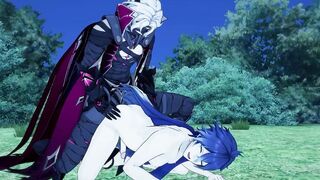 Genshin Impact bares his ass for Flins gay hentai debauchery