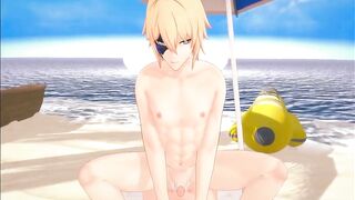 Dainsleif beach ride ruined by greedy yaoi cocks