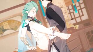 Baizhu fucked raw destroying Genshin Impact gay hentai sex