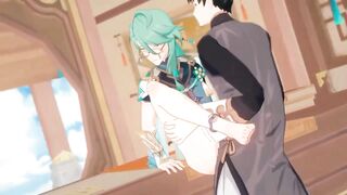 Baizhu fucked raw destroying Genshin Impact gay hentai sex
