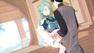Baizhu fucked raw destroying Genshin Impact gay hentai sex