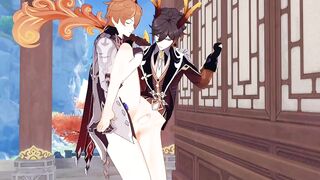 Tartaglia breeds Zhongli raw and brutal in Genshin Impact Yaoi Hentai