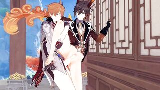 Tartaglia breeds Zhongli raw and brutal in Genshin Impact Yaoi Hentai