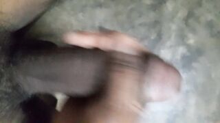 solo male masturbation with black daddy big dick creampie