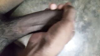 solo male masturbation with black daddy big dick creampie