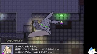 Rabbit gobbles hyena cum until his ass gapes raw and dripping