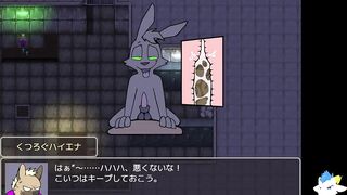 Rabbit gobbles hyena cum until his ass gapes raw and dripping