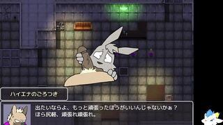 Rabbit gobbles hyena cum until his ass gapes raw and dripping