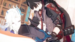 Wriothesley wrecks Neuvillette raw tight anal Genshin Impact yaoi
