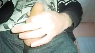 Big thick cock solo boy makes himself cum all over his cute face