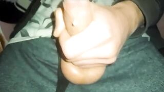 Big thick cock solo boy makes himself cum all over his cute face
