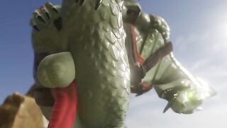 Fortnite Hybrid Gets Ass Shake with Big Furry Dick