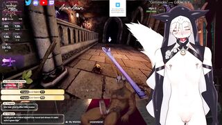 Jap boy vtuber gooning hard while playing gay games