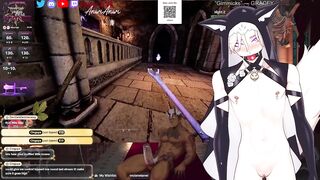 Jap boy vtuber gooning hard while playing gay games