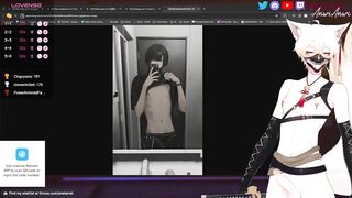 Femboy VTuber face ruined while jerking off live on Twitch