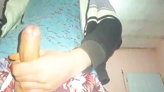 Hot boy cumming loud while masturbating rough solo orgasm