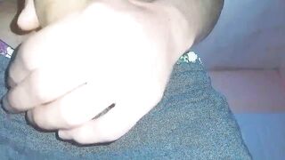 Hot anime boy stroking his thick cock to rough orgasm