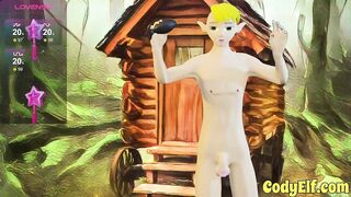 Elf Twink Gets Stretched Outside With Bubble Butt Toy