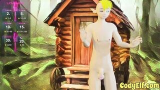Elf Twink Gets Stretched Outside With Bubble Butt Toy
