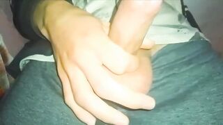 Hot sexy boy masturbates then gushes cum all over his face