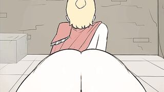 Femboy warrior drowns in cum after brutal sword fight