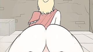 Femboy warrior drowns in cum after brutal sword fight