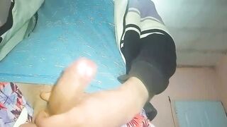 Beautiful boy masturbates until he's destroyed by thick cum