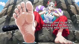 Yamato gets wrecked by samurai feet