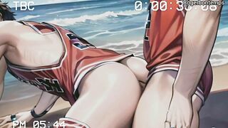 Gay basketball players destroyed on the beach cartoon cumshot