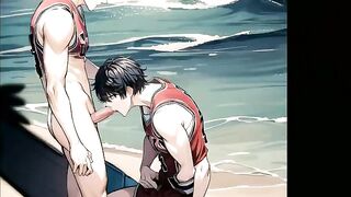 Gay basketball players destroyed on the beach cartoon cumshot
