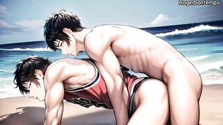 Gay basketball players destroyed on the beach cartoon cumshot
