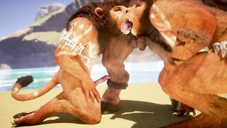 Double Furry Blowjob Minotaur Big Cock Yiffed Raw