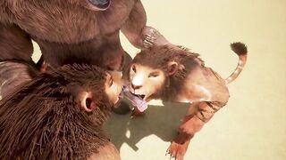 Double Furry Blowjob Minotaur Big Cock Yiffed Raw