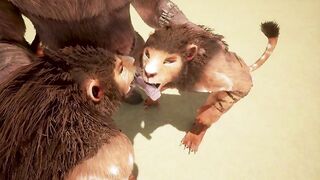 Double Furry Blowjob Minotaur Big Cock Yiffed Raw