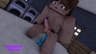 My First Dildo Stretch Milk in Minecraft Gay Latin Lover