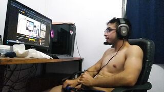 Muscular man destroyed by thick gay milk cumshot