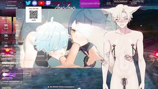 Femboy ass destroyed while gooning for his chat cage begs to get fucked